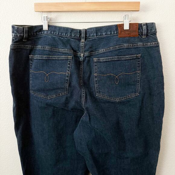 LAUREN JEANS CO x RALPH LAUREN | High Rise Wide Boot Cut Denim Dark | Size 20W - Picture 8 of 10